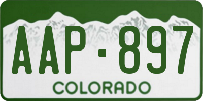 CO license plate AAP897