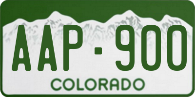 CO license plate AAP900