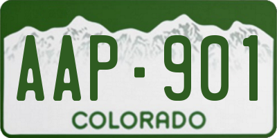 CO license plate AAP901