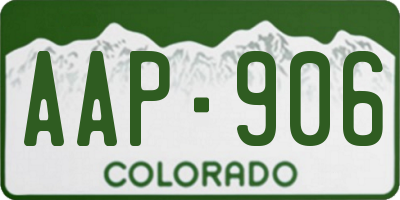CO license plate AAP906