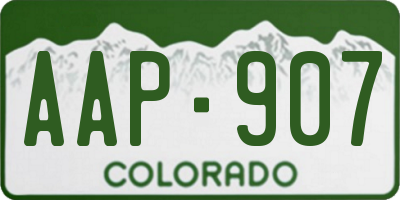 CO license plate AAP907