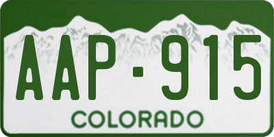 CO license plate AAP915