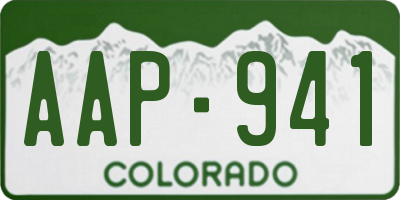 CO license plate AAP941