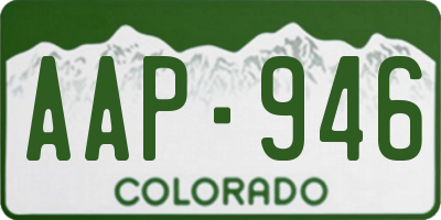 CO license plate AAP946