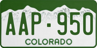 CO license plate AAP950