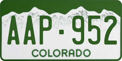 CO license plate AAP952