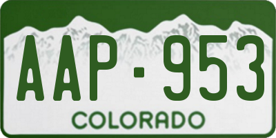 CO license plate AAP953