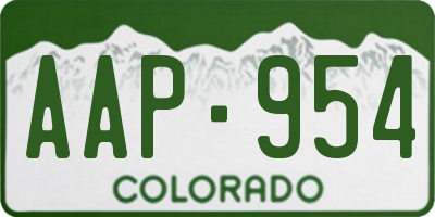 CO license plate AAP954
