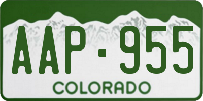CO license plate AAP955