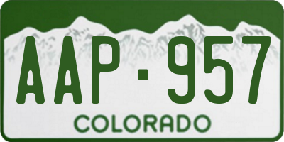 CO license plate AAP957
