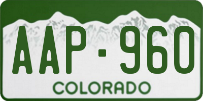 CO license plate AAP960