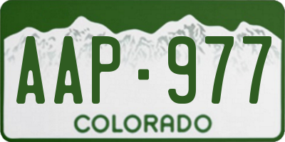 CO license plate AAP977
