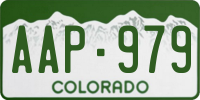 CO license plate AAP979