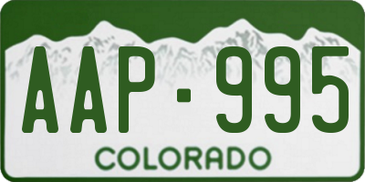 CO license plate AAP995