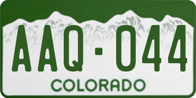 CO license plate AAQ044
