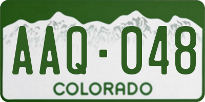 CO license plate AAQ048