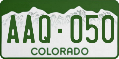 CO license plate AAQ050