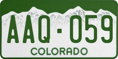 CO license plate AAQ059