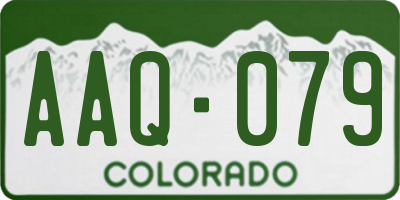 CO license plate AAQ079