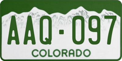 CO license plate AAQ097