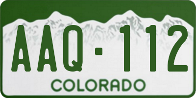 CO license plate AAQ112