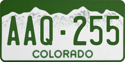 CO license plate AAQ255