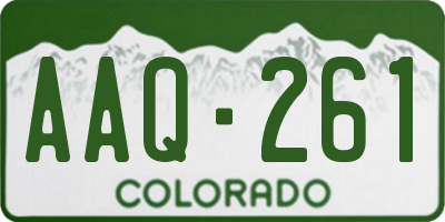 CO license plate AAQ261