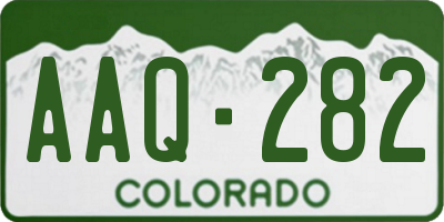 CO license plate AAQ282