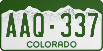 CO license plate AAQ337