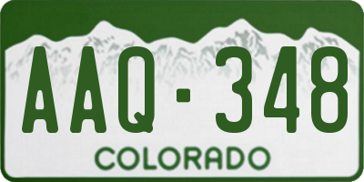 CO license plate AAQ348