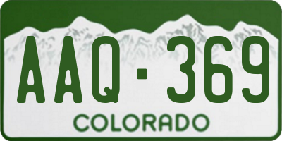 CO license plate AAQ369