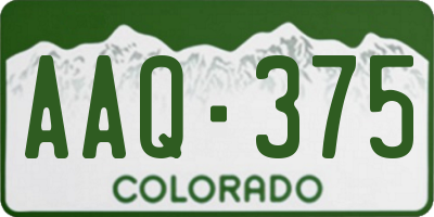 CO license plate AAQ375