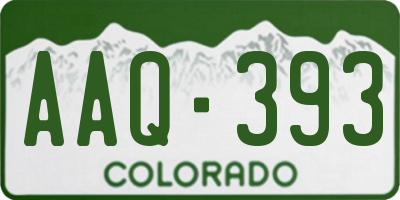 CO license plate AAQ393