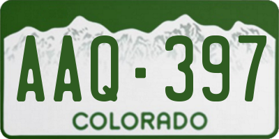 CO license plate AAQ397