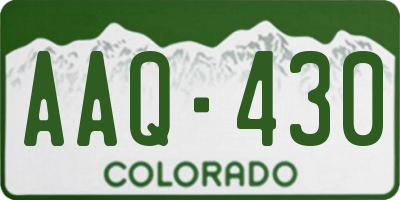 CO license plate AAQ430