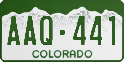 CO license plate AAQ441