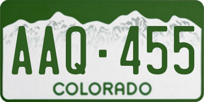 CO license plate AAQ455