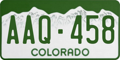 CO license plate AAQ458