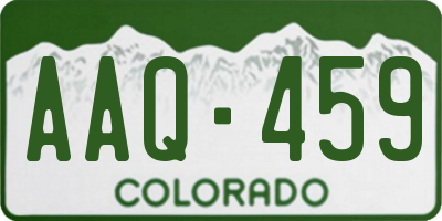 CO license plate AAQ459