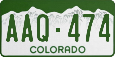 CO license plate AAQ474