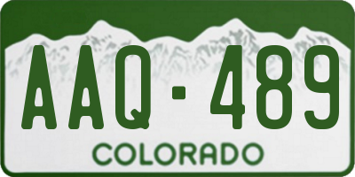 CO license plate AAQ489