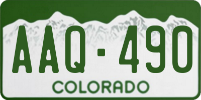 CO license plate AAQ490