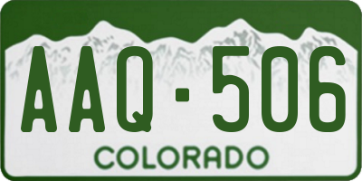 CO license plate AAQ506