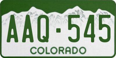 CO license plate AAQ545