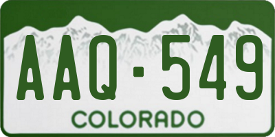 CO license plate AAQ549