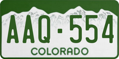 CO license plate AAQ554