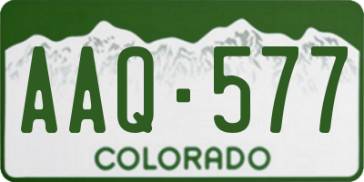 CO license plate AAQ577