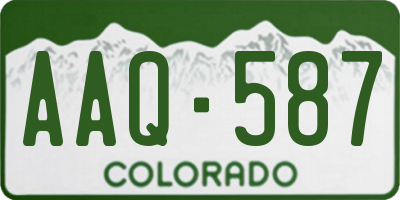 CO license plate AAQ587