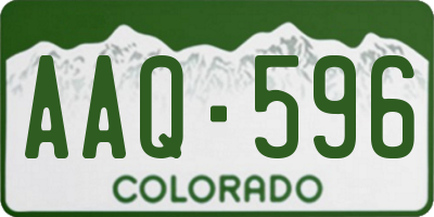 CO license plate AAQ596