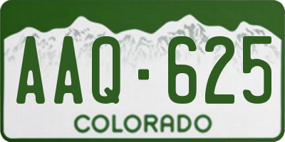 CO license plate AAQ625